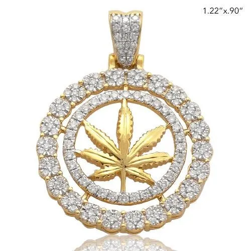 10KY 0.90CTW DIAMOND HERBAL MEDECINE PENDANT CHR1194Y