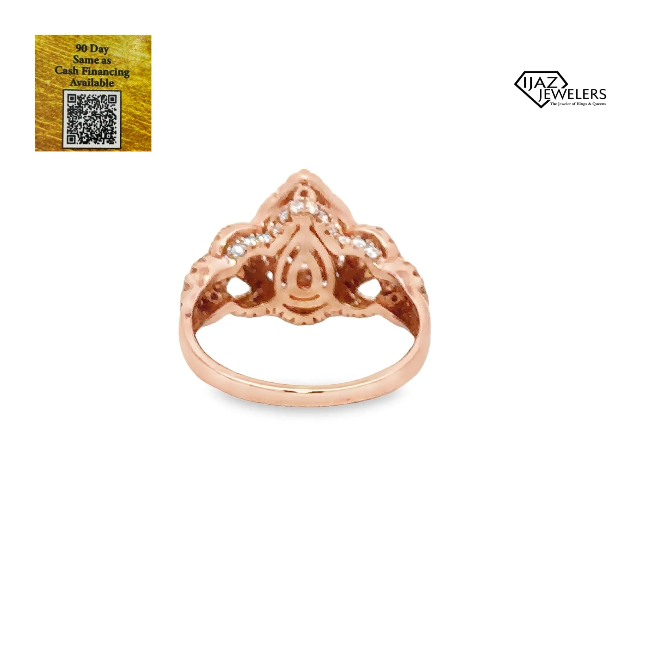 14K Rose Gold 1.25 CTW EGL Certified Diamond Ladies Wedding Ring