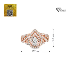 14K Rose Gold 1.25 CTW EGL Certified Diamond Ladies Wedding Ring