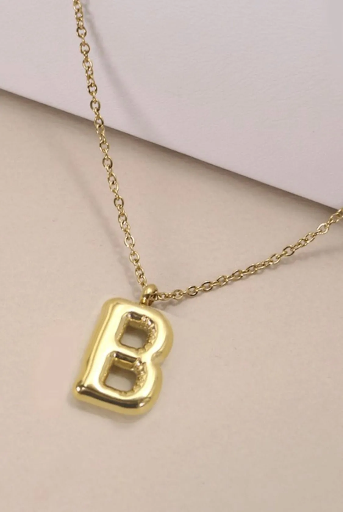 18K STAINLESS STEEL TARNISH FREE INITIAL NECKLACE
