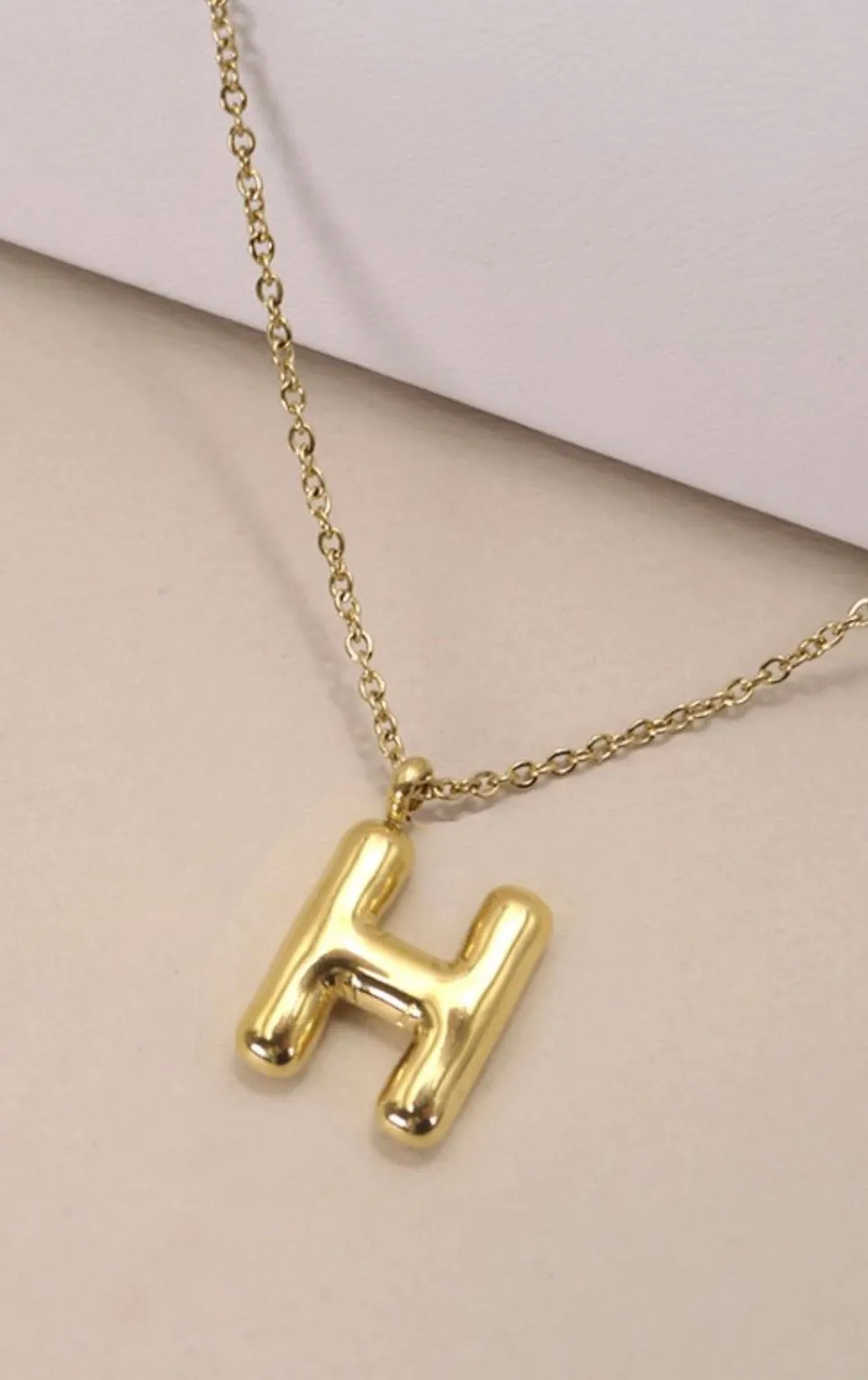 18K STAINLESS STEEL TARNISH FREE INITIAL NECKLACE