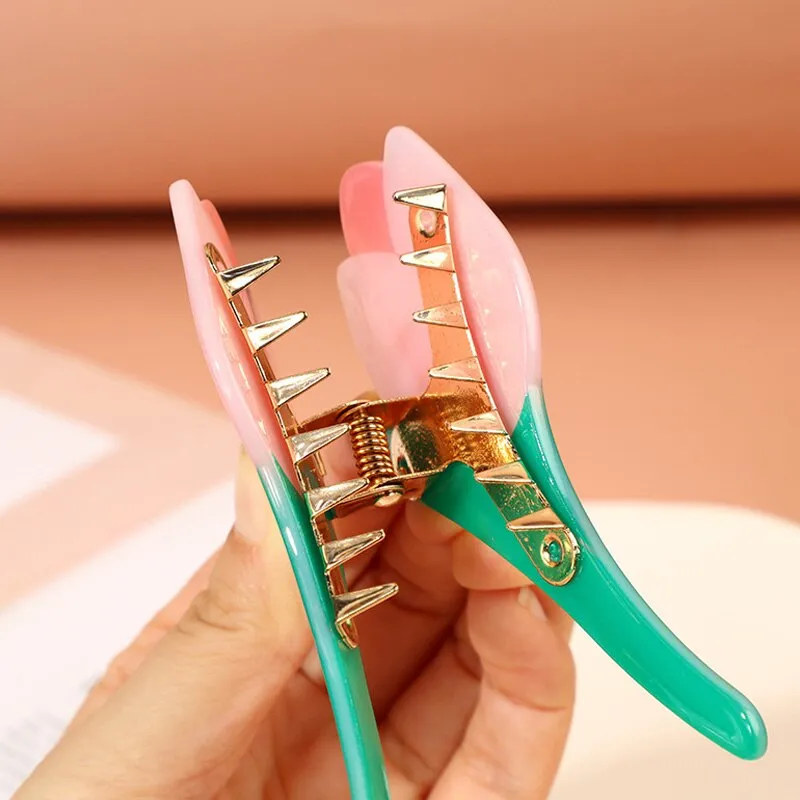 1Pc Tulip Hair Claw Grip