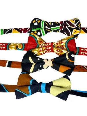African Print Bow Tie with Pocket Square