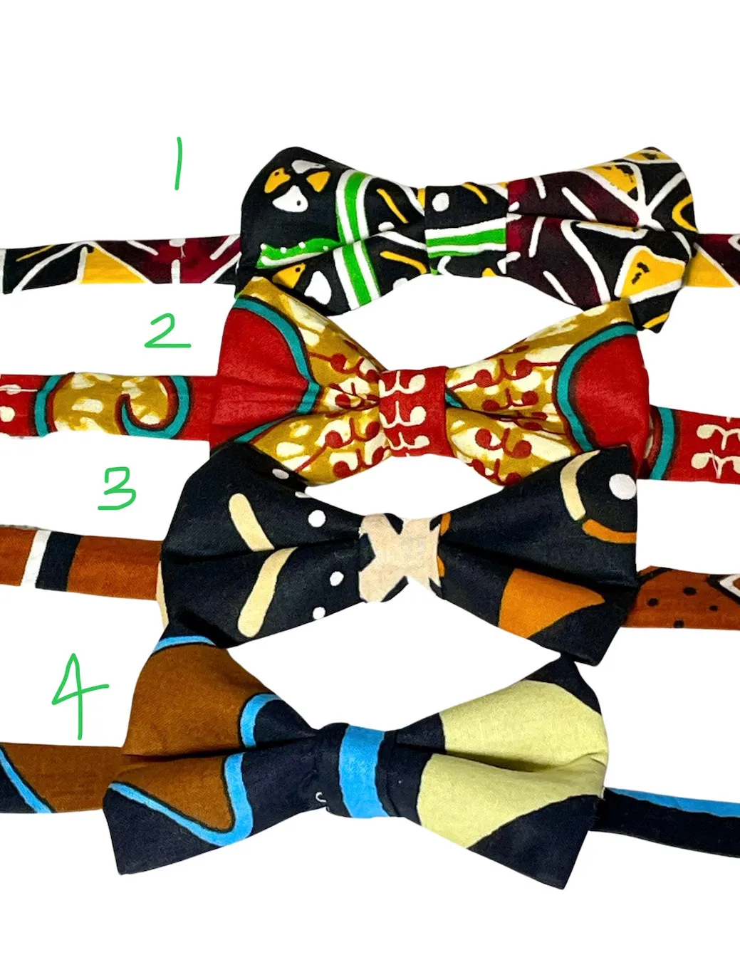 African Print Bow Tie with Pocket Square