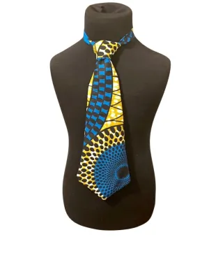 Blue Boys African Print Tie
