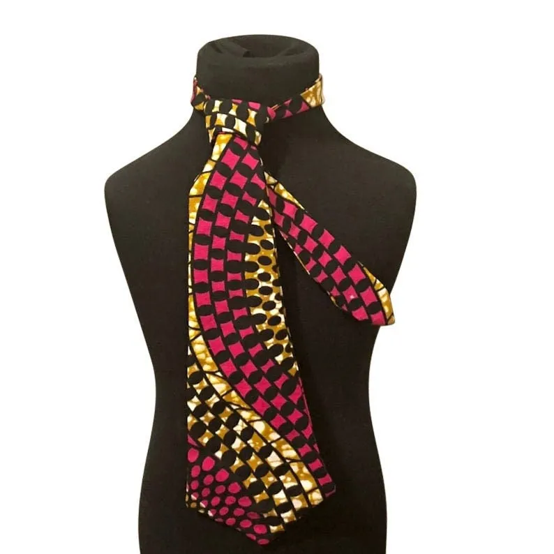 Blue Boys African Print Tie