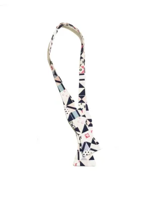 Blue Derby Day Horses Self Tie Bow Tie