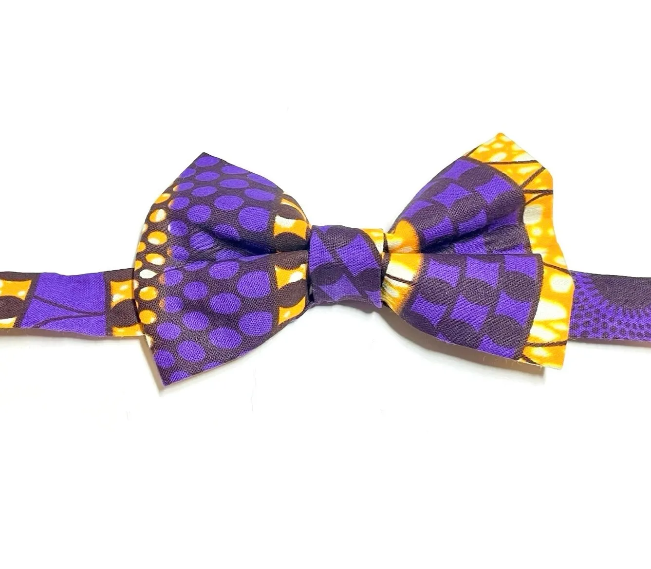 Blue Swirls African Print Bow Tie