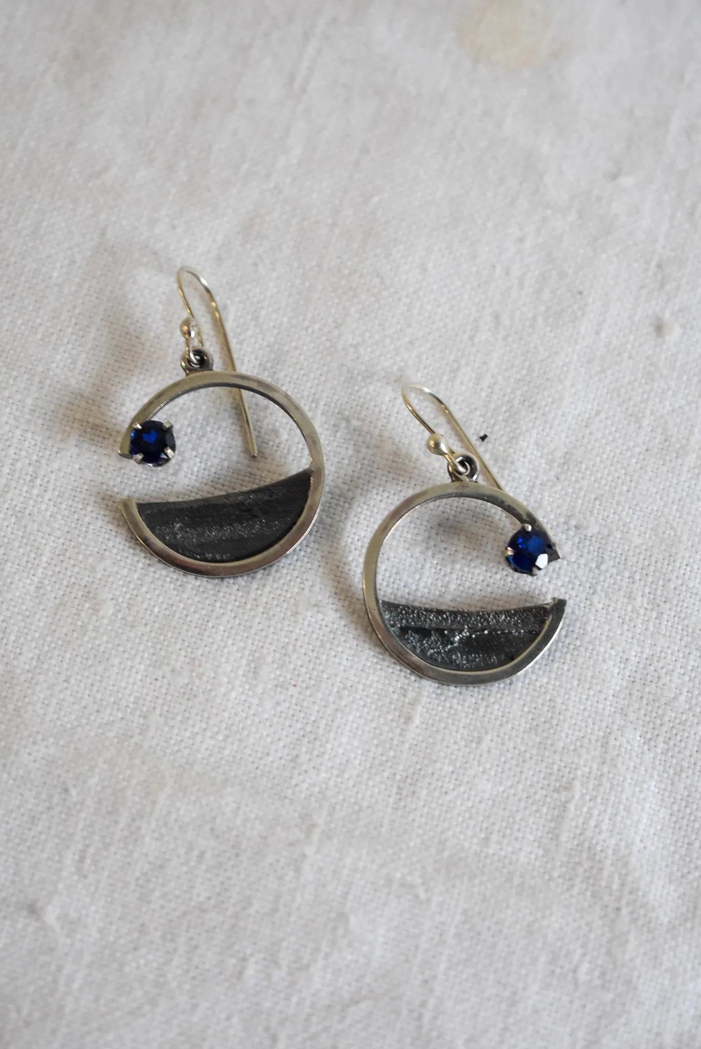 Bob Wyber silver   Sapphire earrings