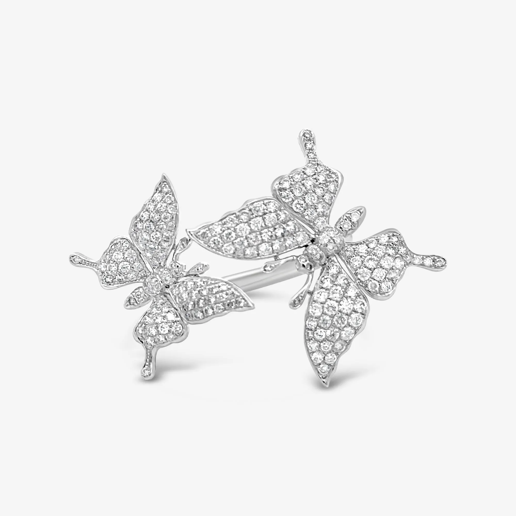 Double Butterfly Diamond Ring