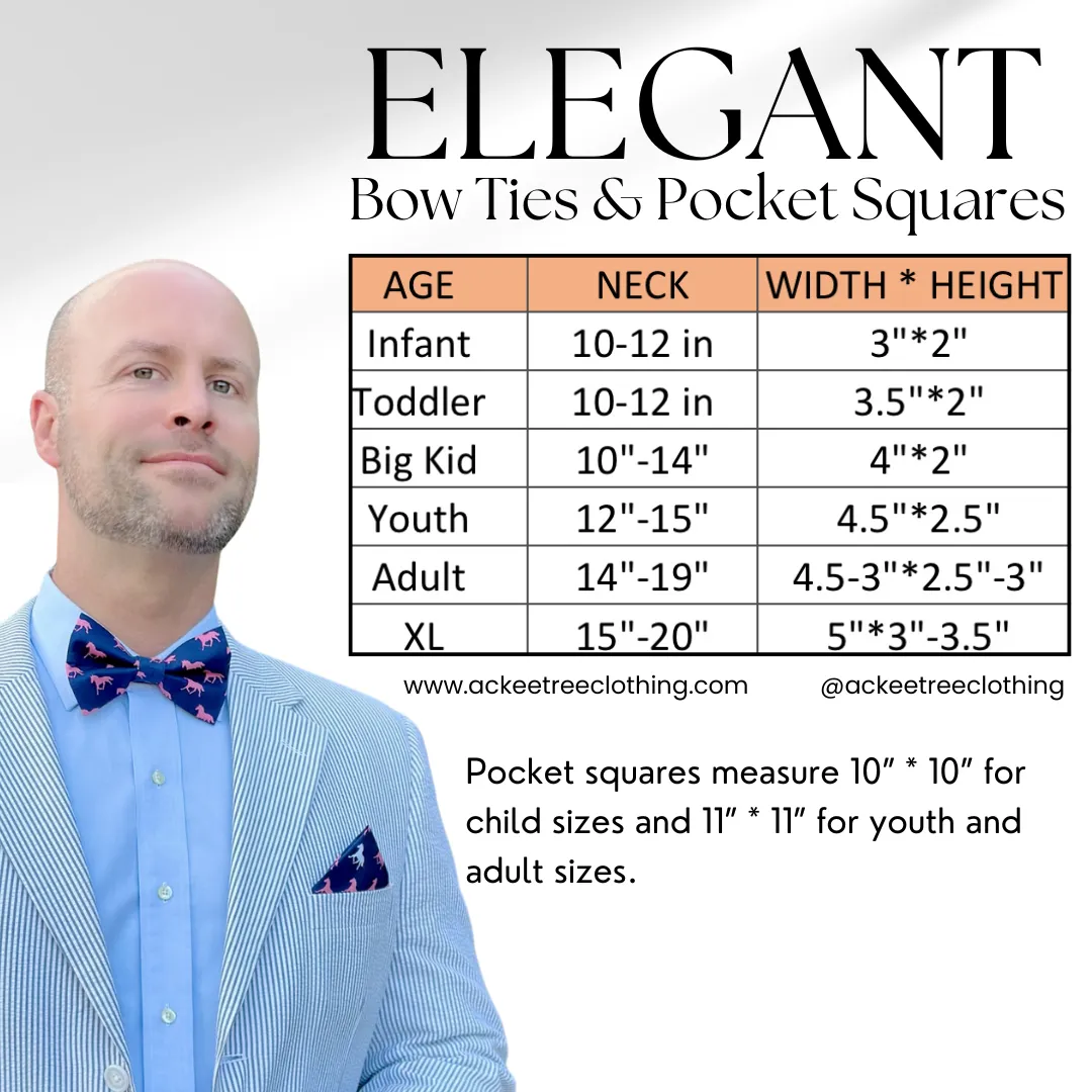 Green Derby Horses Bow Tie