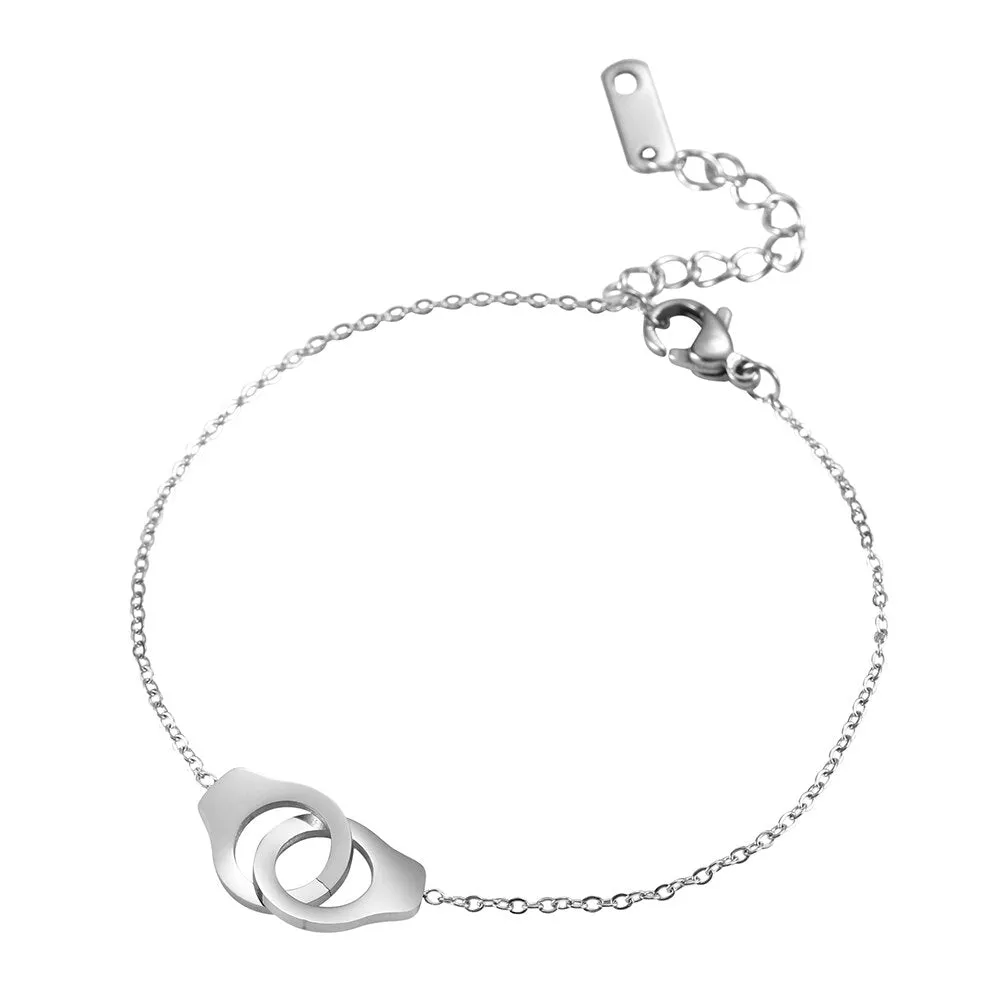 Handcuff Bracelets on Hand