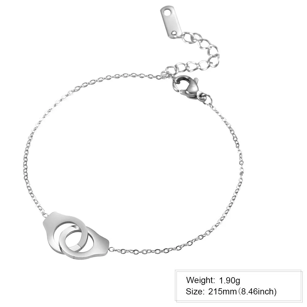 Handcuff Bracelets on Hand