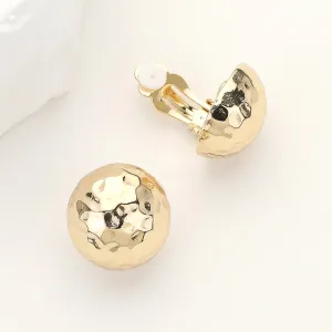 iLLASPARKZ Hammered Metal Dome Clip On Earrings