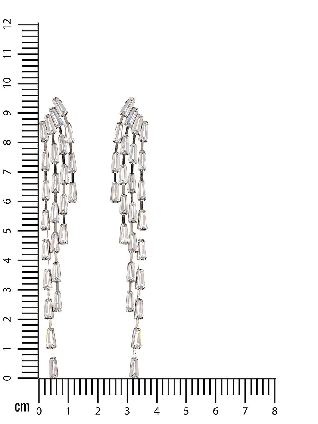 JAZZ AND SIZZLE Rose gold Plated &amp; CZ Stone-Studded Contemporary Drop Earrings