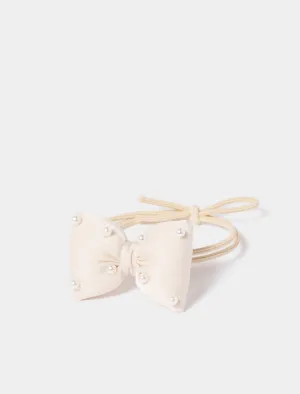 Lana Pearl Bow Hair Tie