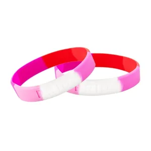 Lesbian Flag PRIDE Silicone Bracelet Wristbands