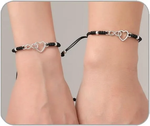 Matching Bracelets for Couples Love Infinity Couples Bracelet Best Friend Friendship Bracelet Adjustable Lucky Relationship Braided Bracelets