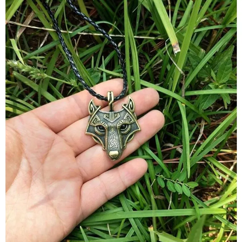 Norse Wolf Head Necklace