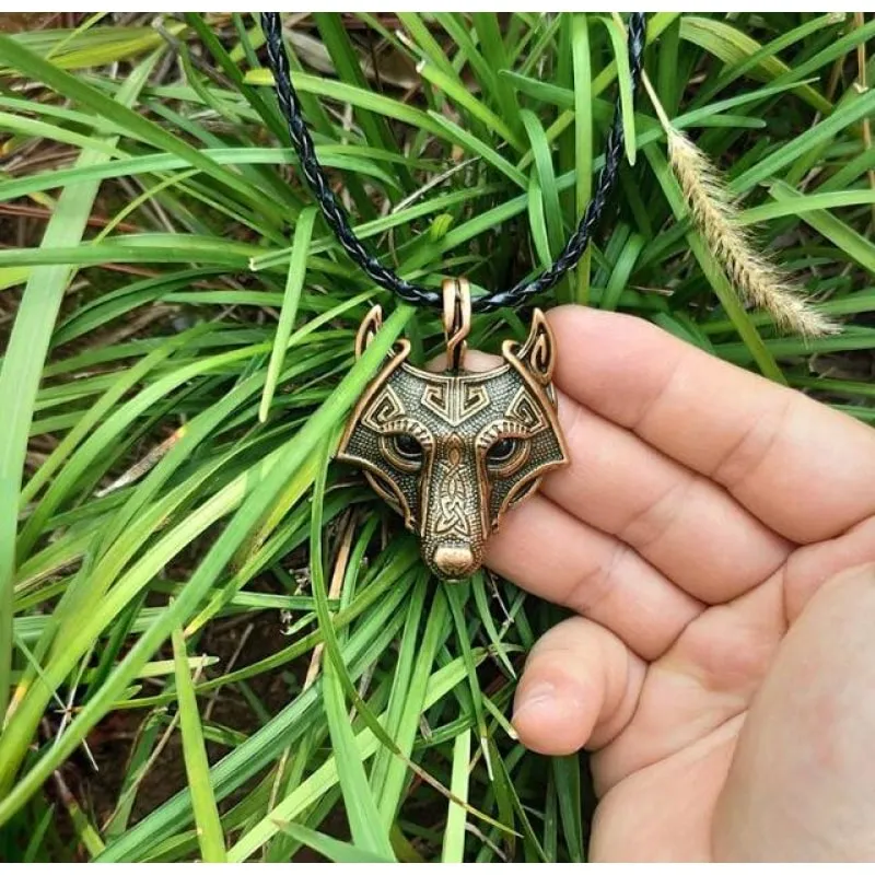 Norse Wolf Head Necklace