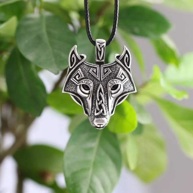 Norse Wolf Head Necklace