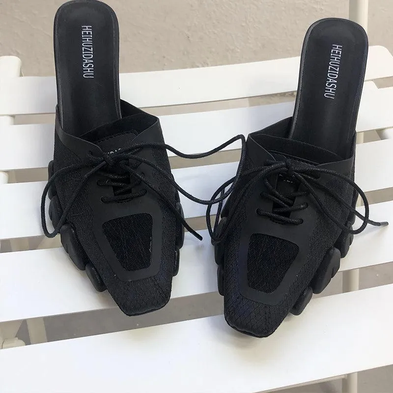 Women's high heel slippers
