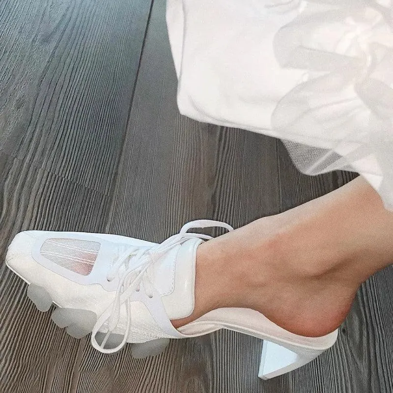 Women's high heel slippers
