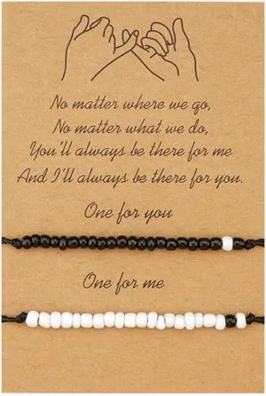 Xiyantiji Matching Bracelets Pinky Promise Bracelets for couples best friends long distance friendship bracelets for women men