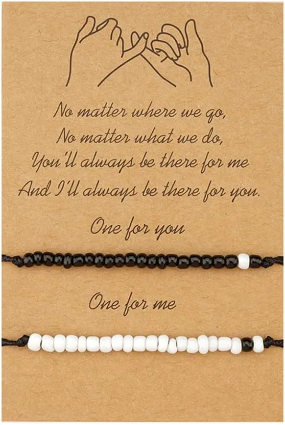 Xiyantiji Matching Bracelets Pinky Promise Bracelets for couples best friends long distance friendship bracelets for women men